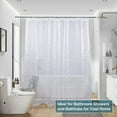 thumbnail image 2 of NTBAY EVA Semi-Transparent Clear Shower Curtain with Pebbles, Water-Repellent Liner with 3 Magnets for Bathroom, 72x72 Inches, 2 of 13