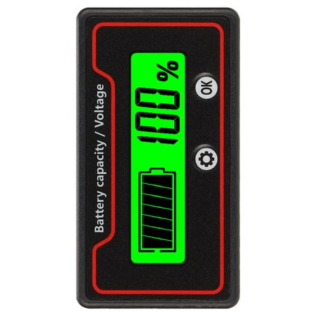 

Octpeak Battery Capacity Gauge Battery Capacity Monitor Battery Meter Light Alarm LCD Display Safe Battery Capacity Voltage Gauge for Electric Vehicle 12‑84V