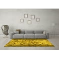 thumbnail image 3 of Ahgly Company Machine Washable Indoor Rectangle Abstract Yellow Modern Area Rugs, 2' x 5', 3 of 4