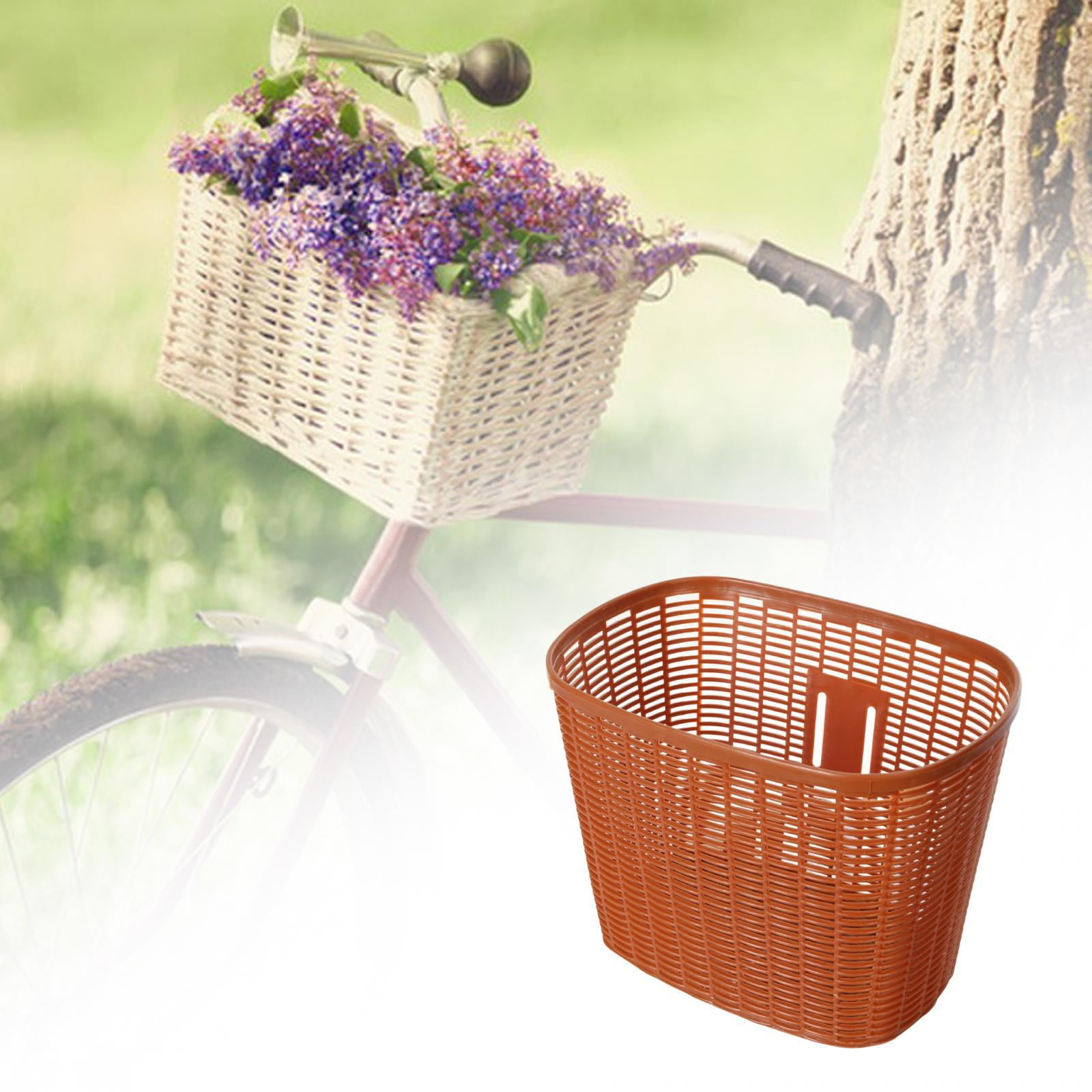 Bike Basket Easy to Install Bike Accessory Removable Most Adult Bikes Front brown