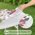 thumbnail image 5 of Pioneer Flower Floral Print Pattern Round Fitted Tablecloth with Elastic Edge,Dining Table Cover Waterproof,Outdoor Round Tablecloth for Camping,Dining,Indoor and Outdoor, 5 of 7