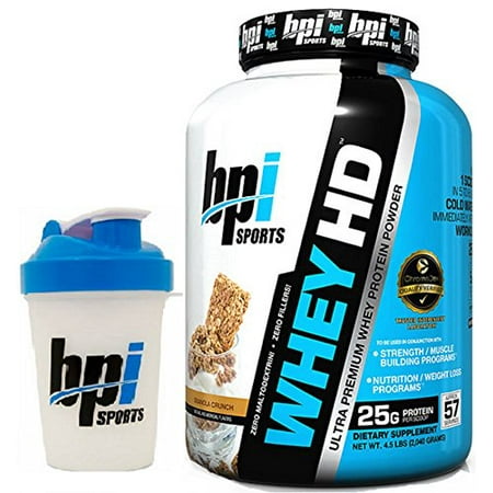 UPC 640864835907 product image for BPI Sports Whey-HD Ultra Premium Whey Protein Powder, 4.5 lbs with BONUS BPI Sha | upcitemdb.com