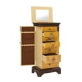 thumbnail image 3 of Linon Masterpiece Wood Hand Painted Jewelry Armoire in Antique Parchment Yellow, 3 of 13