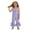 Purple, variant on Letdown Toddler Girl Easter Overalls Baby Girl Summer Outfit Sleeveless Cow Bell-Bottom 1 Piece Romper Jumpsuit Suspender Clothes