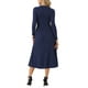 thumbnail image 3 of INSPIRE CHIC Vestidos de Otoño para Mujeres de Manga Larga Cuello Redondo Tejido A-Line Vestido Midi Casual L Azul Oscuro, 3 of 6