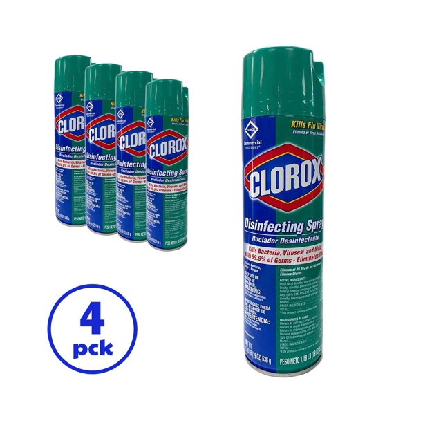 Clorox Disinfecting Spray Fresh Scent 19 oz Aerosol Can, Size 4 Pack