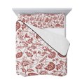 thumbnail image 7 of Boho Red Floral Full Size Down Alternative Comforter, Lightweight Comforter Quilt Bedding Set with Pillow Shams Vintage Farmhouse Paisley Plant Leaf All Seasons Bed Comforter Duvet Insert 78"x90", 7 of 7