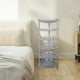 thumbnail image 5 of Estante de Almacenamiento de 6 Niveles, Organizador Multicapa de Plástico Blanco, Fácil de Montar, Ahorra Espacio, Duradero para Cocina, Baño, Sala de Estar, Dormitorio, Oficina., 5 of 6
