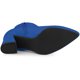 thumbnail image 5 of Botines de tacón grueso con cremallera lateral y punta en punta para mujer Azul oscuro 37, 5 of 6