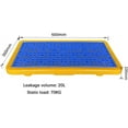 thumbnail image 2 of GXCZ Spill Containment Platform, Polyethylene Spill Platform With Flat Grating/Drain Outlet, Modular Factory Garage Leakproof Tray, Anti-slip Stack Paint Bucket Pallets ( Size : 51.18x26.77x5.91in/130x68x1, 2 of 8