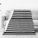 thumbnail image 1 of Balery Black And White Stripes Manta de Felpa Suave y Acogedora – Cobija de Franela Aterciopelada para Cama, Lavable y Cálida para Sofá, Mascotas, Transpirable-40"x30", 1 of 7