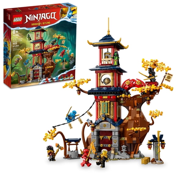 LEGO NINJAGO Temple of the Dragon Energy Cores 71795, Building Toy with a NINJAGO Temple and 6 Minifigures Including Cole, Kai and Nya' Gift for Kids Ages 8 Who Love Buildable Ninja Playsets