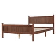 thumbnail image 6 of MODERNLUXE Queen Size Platform Bed with Headboard & Footboard,Solid Wood Bed Frame with Under Bed Storage for Adults Guests, Easy Assembly, Dark Walnut, 6 of 8