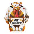 thumbnail image 3 of Happy Thanksgiving Pumpkin Turkey 3d Sweatshirts Hoodie Fashion Casual Personality Men's Women Street Hoodie Pullovers Long Sleeve Comfortable Top, 3 of 6