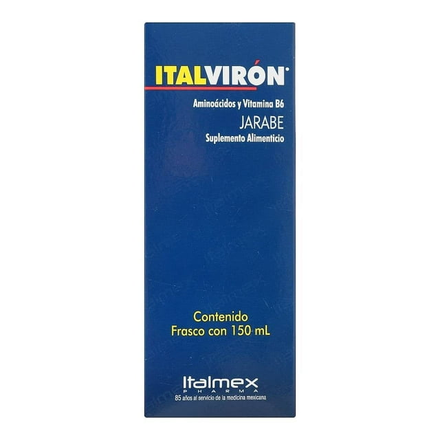 Suplemento alimenticio Italvirón aminoácidos, vitamina B6 jarabe 150 ml