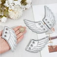 thumbnail image 2 of 1bag 3 Pairs Shoe Wings Charms Shoe Wings Shiny Charms Attractive Angel Cloth with Felt Shoes Decorations Lace in Wings Angel for Daily Sports Style Collocation Roller Skate Sneaker, 2 of 8