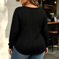 thumbnail image 6 of LUVDA Women's Cable Knit Pullover Sweater Crew Neck Loose Fit Long Sleeve Fall Winter Top, 6 of 6