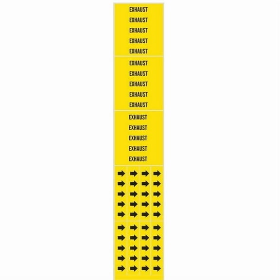 Brady Pipe Mrkr,Exhast,2 1/4in H,2 3/4in W,PK3 7098-3C