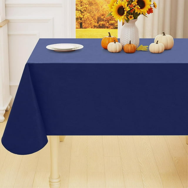 Rectangle Table Cloth x Wipeable Vinyl Tablecloths Protector Oil Spill Proof Plastic Table Cover for Dining Picnic Camping Outdoor