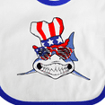 thumbnail image 4 of Inktastic 4th of July Patriot Shark Boys or Girls Baby Bib, 4 of 4