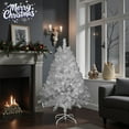 thumbnail image 3 of Tcbosik 4ft Silver Pre-Lit Christmas Tree, Metallic PVC Artificial Tree with 150 Multi-Color LED Lights & 11 Modes, for Indoor/Outdoor Holiday & Party Decor, 3 of 9