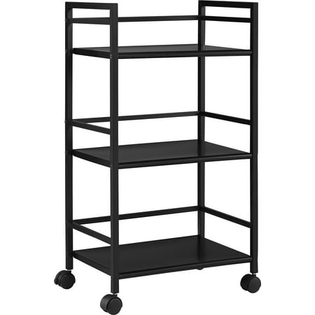 Altra Furniture Marshall 3-Shelf Rolling Storage Cart, Multiple Colors