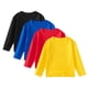 thumbnail image 2 of Blusas y camisas de manga larga con cuello redondo para niños pequeños, moda para niños, lindo color sólido, suave, top de manga larga, camiseta de cuello redondo, conjunto de cuatro piezas, top para, 2 of 9