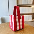 thumbnail image 6 of Miyuadkai Lunch Bag On Sale Clearance Plaid Canvas Bag Mini Portable Small Square Bag Going Out Portable Storage Bag Fashion Simple Lunch Bag B, 6 of 7