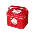 thumbnail image 2 of Anhility Christmas Metal Cookie Tin with Handle Santa Snowman Reindeer Storage Container Tin Containers for Xmas Cookies Candy Brownies Snacks Chocolate Cake Craft, 5.12" x4.25*3.93 in, Red, 2 of 6