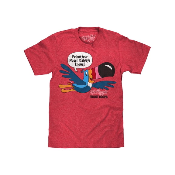 Tee Luv Froot Loops Cereal Toucan Sam Bird Mascot Shirt (Men's) (L)