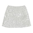 thumbnail image 6 of HXWCHs Sparkly Sequin Midi Skirt Elegant Nightclub Party Performance Outfit Disco Fashion Evening Wear M Silver, 6 of 6
