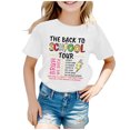 thumbnail image 1 of LUOGENLI T-Shirt pour Filles École Imprimé Manches Courtes Col Rond T-Shirts pour Filles Longueur Midi Grande Taille Blanc 3-4 Ans, 1 of 4