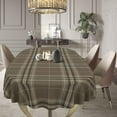 thumbnail image 3 of Plaid Oval Tablecloth Farmhouse 60"x120" Waterproof Table Cloth Washable Fabric Table Cover for Indoor/Outdoor Home Kitchen Dinner Decor, 3 of 6