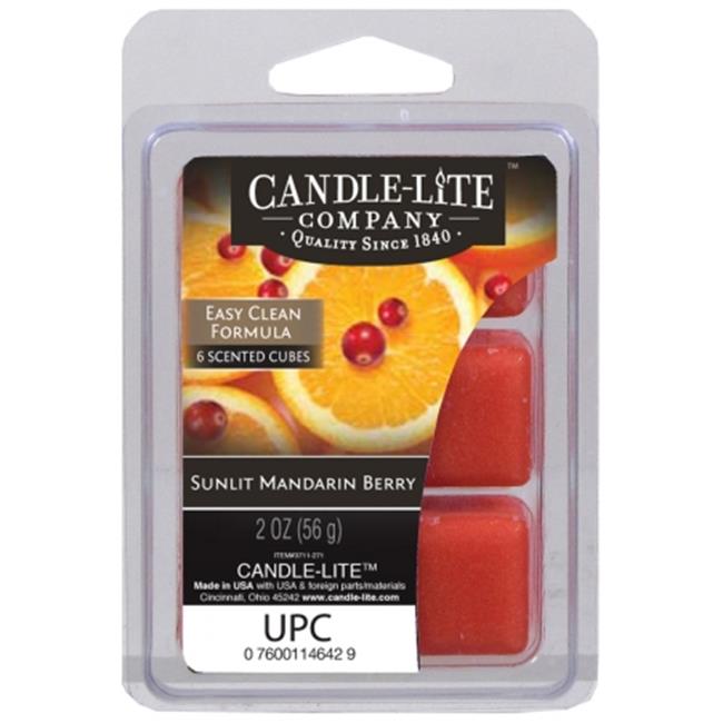 Candle lite 3711271 2.5 oz Sunset Mandarin Berry Wax Cube, Pack of 4