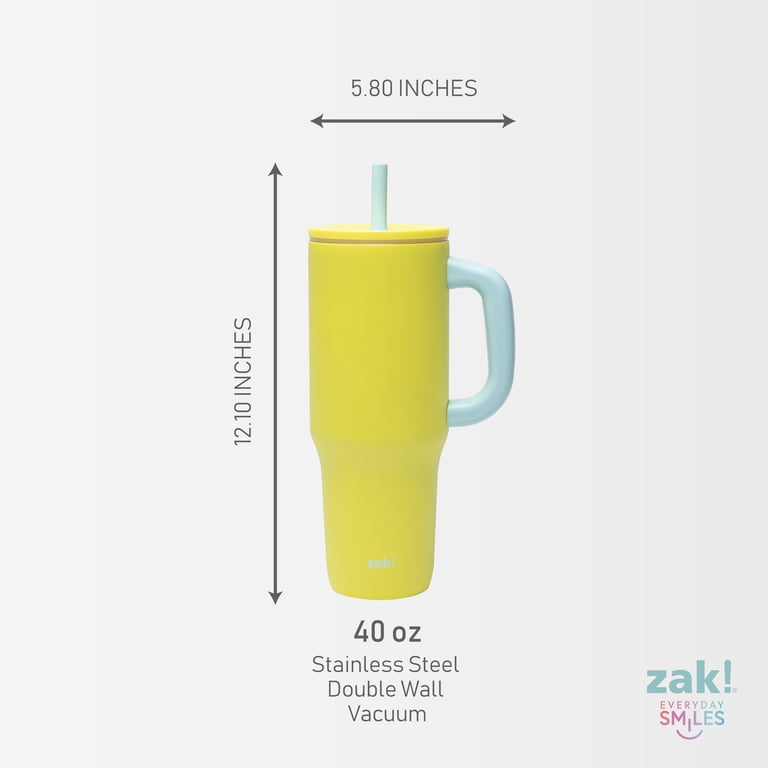 Zak Designs Sutton Travel Tumbler for On the Go, 40oz Stainless