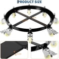 thumbnail image 2 of Ourlova Chariot Tambour à 8 Roues 55 Gallons Robuste Capacité de 2000 Livres Chariot Tambour Caddy avec Supports Croisés Roulettes Pivotantes Roue Conception Anti-Basculement Chariot Tambour avec Frein pour, 2 of 8
