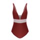 thumbnail image 5 of Traje de baño de bikini de verano para mujer, de color liso, con cojín en el pecho y sin soporte de acero, sin espalda, con tirantes, de nailon., 5 of 5