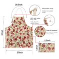 thumbnail image 7 of Multicolor Christmas Floral Apron-Garden Aprons for Women with Pockets-Cotton Linen Waterproof Kitchen Cooking Gardening Aprons Adjustable for Kitchen,Cooking,BBQ and Salon 32"x27", 7 of 7