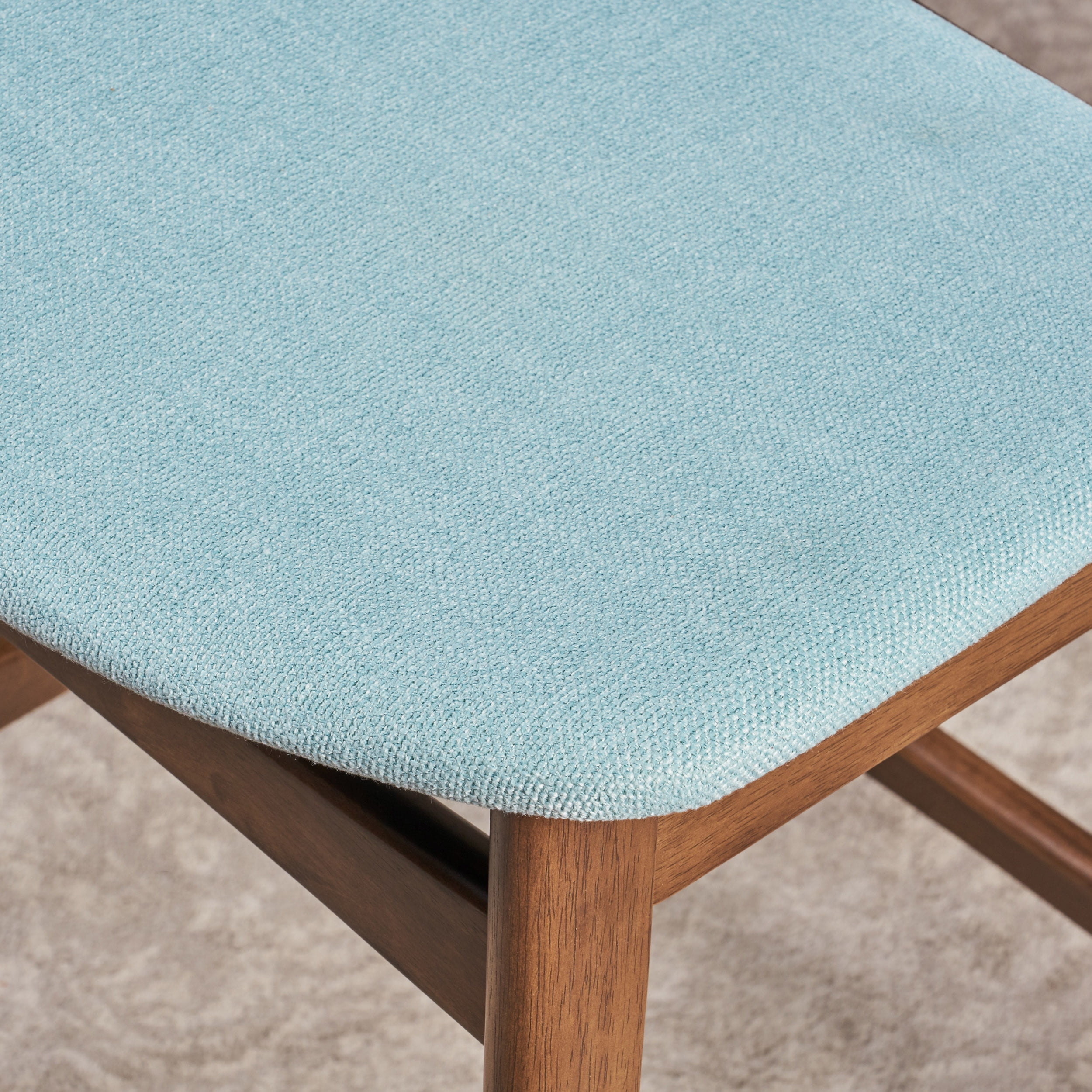 Noble House Gillian Indoor Fabric Upholstered Counter Stool, Set of 2, Mint