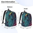 thumbnail image 3 of Picia Neon Zombie Skull Printed Canvas Daypack - Stylish and Durable Vintage Compact Backpack - Class, Work, Travel, or Laptop Bookbag,Organized Compartments-Medium, 3 of 6