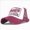 Hot Pink, variant on Vintage Half Mesh Baseball Cap Embroidery Western Washed Denim Trucker Cap Cotton Sun Hat Adjustable Unisex Black