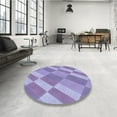 thumbnail image 3 of Ahgly Company Indoor Rectangle Patterned Purple Mimosa Purple Area Rugs, 4' x 6', 3 of 6