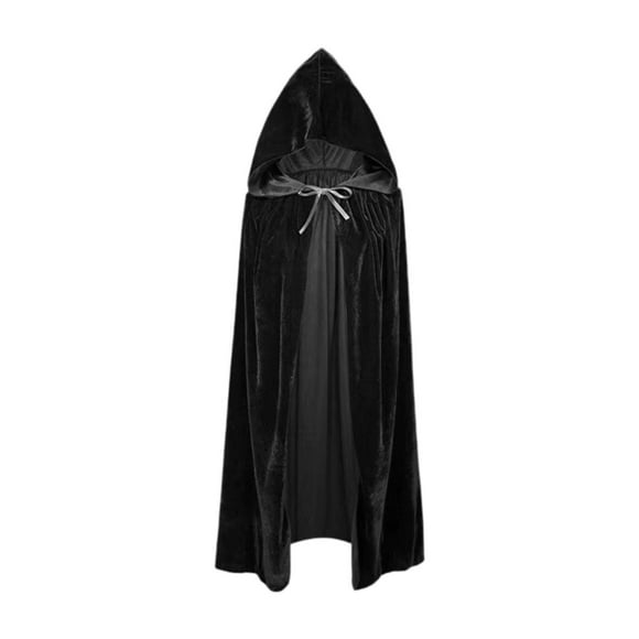 BELOVING Halloween Hooded Cape Cloak Robe Cosplay for Club Party Supplies Dressing up Black