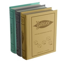 WS Game Company Monopoly, Yahtzee, and Catch Phrase Vintage Board Game Bookshelf Collection