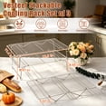 thumbnail image 6 of Vesteel 3-Tier Stainless Steel Cooling Racks, Stackable Baking Cooking Racks for Bread Cookie Cakes, Wire Racks with Folding Legs, Oven & Dishwasher Safe, 16.5’’ x 11.4’’, 6 of 8