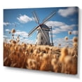 thumbnail image 2 of Designart "Harvest in Holland Orange Blue Mills II" Mills Canvas Wall Art, 2 of 5