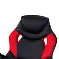 thumbnail image 4 of Poundex Chaise de Bureau en Faux Cuir Noir et Rouge, 4 of 7