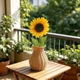 thumbnail image 4 of Artificial Sunflowers Bouquet 3 Styles, Long & Short Stem Silk Flower Arrangements, Realistic Sunflowers for Home Garden Wedding Centerpiece, Party, Photography Prop, Vase Display (17"), 4 of 6