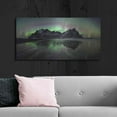 thumbnail image 6 of Luxe Metal Art 'Water And Mountain During Northern Lights' by Luxe Portfolio, Metal Wall Art, 48"x24", 6 of 9