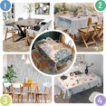 thumbnail image 4 of Pioneer Flower Floral Print Pattern Rectangle Tablecloth 60"x84",Waterproof Polyester Rectangle Table Cloth, Wipeable Spillproof Polyester Tablecloth for Dining, Camping, Indoor and Outdoor, 4 of 5